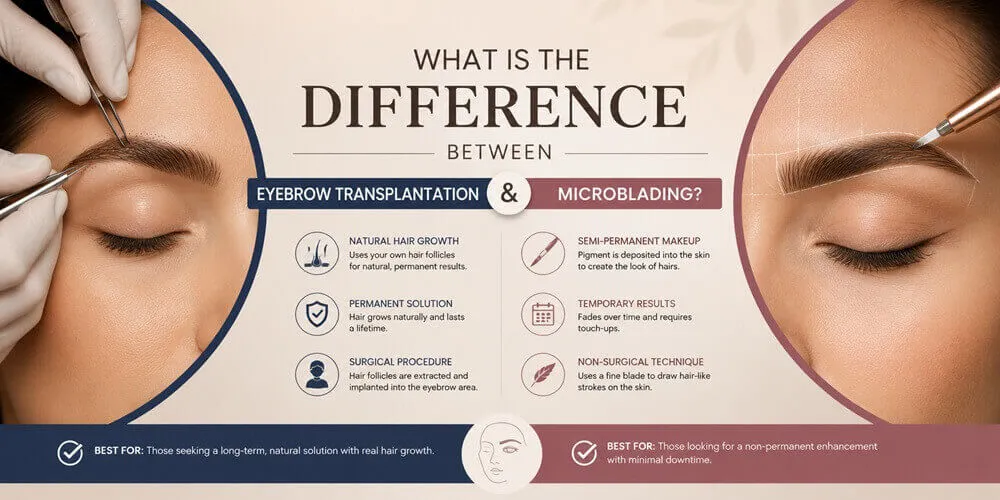 What Is the Difference Between Eyebrow Transplantation and Microblading?